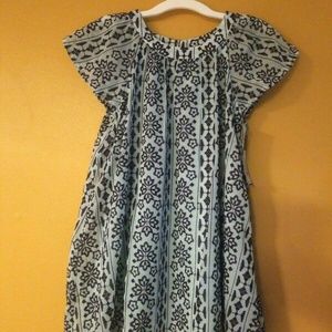 Toddler Girls Dress Blue Print Size 5